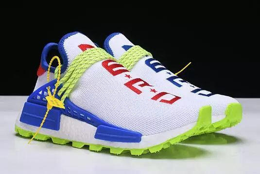 Adidas 2018 Pharrell X NMD Human Race Trail "Homecoming" White Blue Red EE6283 5 Adidas 2018 Pharrell X NMD Human Race Trail "Homecoming" White Blue Red EE6283 - Image 3