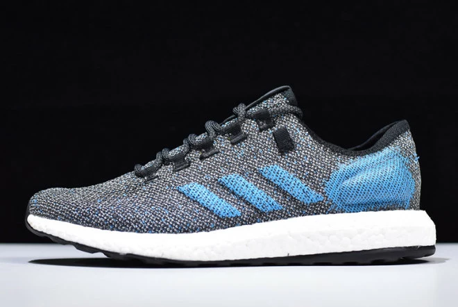 2019 Adidas Pure Boost Grey/Blue-White B37811 For Sale 3 2019 Adidas Pure Boost Grey/Blue-White B37811 For Sale