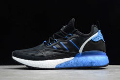 2020 Adidas ZX 2K Boost Black/Bright Royal FY1458 For Sale
