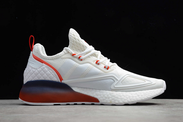 2020 Adidas ZX 2K Boost White/Red-Midnight FZ44640 For Sale 4 2020 Adidas ZX 2K Boost White/Red-Midnight FZ44640 For Sale - Image 2
