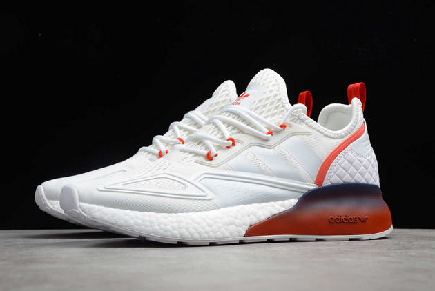 2020 Adidas ZX 2K Boost White/Red-Midnight FZ44640 For Sale 5 2020 Adidas ZX 2K Boost White/Red-Midnight FZ44640 For Sale - Image 3