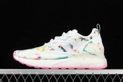 2021 Wmns Adidas ZX 2K Boost Watercolor Cloud White/Screaming Pink-Acid Mint GX5405 For Sale