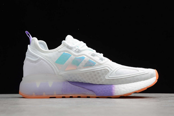 2021 Adidas ZX 2K BOOST White Purple Gradient GV7760 For Sale 4 2021 Adidas ZX 2K BOOST White Purple Gradient GV7760 For Sale - Image 2