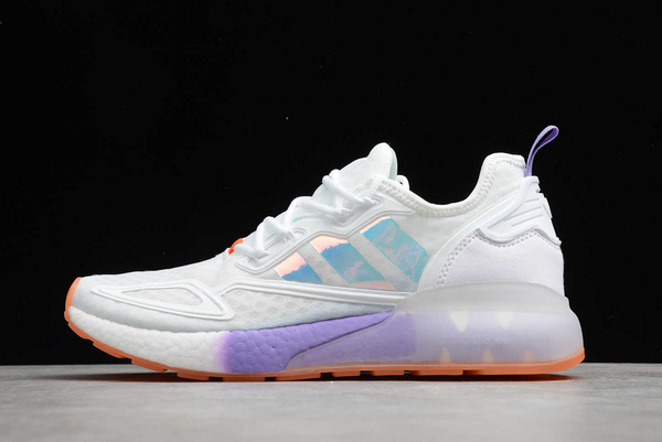 2021 Adidas ZX 2K BOOST White Purple Gradient GV7760 For Sale 3 2021 Adidas ZX 2K BOOST White Purple Gradient GV7760 For Sale