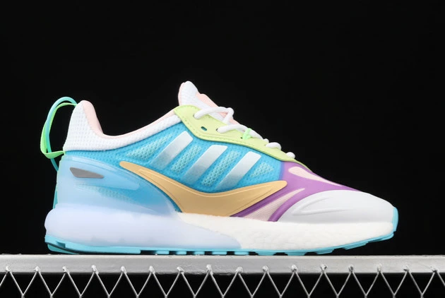 2021 Wmns Adidas ZX 2K Boost 2.0 Cloud White/Cloud White-Light Purple GZ7502 For Sale 4 2021 Wmns Adidas ZX 2K Boost 2.0 Cloud White/Cloud White-Light Purple GZ7502 For Sale - Image 2