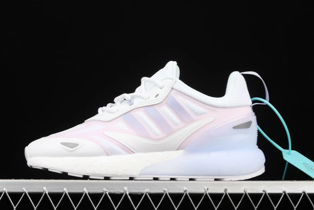 2021 Wmns Adidas ZX 2K Boost 2.0 Cloud White/Violet Tone-Clear Pink GZ7824 For Sale 3 2021 Wmns Adidas ZX 2K Boost 2.0 Cloud White/Violet Tone-Clear Pink GZ7824 For Sale