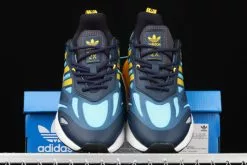 2021 Adidas ZX 2K Boost 2.0 Crew Navy/Semi Solar Gold-Core Black GZ7501 For Sale -Adidas Yeezy shop 2021 adidas ZX 2K Boost 2.0 Crew Navy Semi Solar Gold Core Black GZ7501 For Sale 2