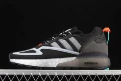 2021 Adidas ZX 2K Boost Black Halo Silver FY5724 For Sale