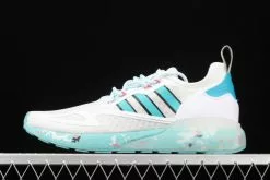 2021 Adidas ZX 2K Boost Cloud White/Acid Mint-Screaming Pink GX5373 For Sale