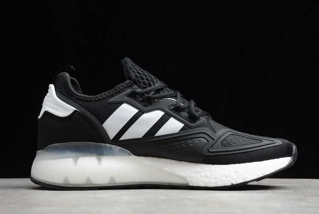 2021 Adidas ZX 2K Boost Core Black/Cloud White-Gold Metallic H00102 For Sale 4 2021 Adidas ZX 2K Boost Core Black/Cloud White-Gold Metallic H00102 For Sale - Image 2