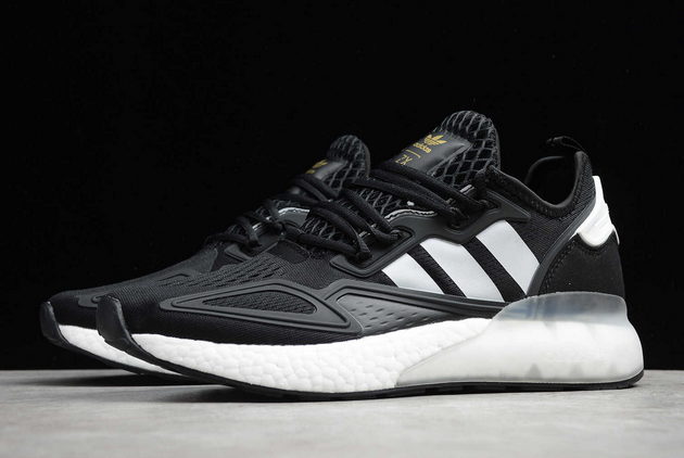 2021 Adidas ZX 2K Boost Core Black/Cloud White-Gold Metallic H00102 For Sale 5 2021 Adidas ZX 2K Boost Core Black/Cloud White-Gold Metallic H00102 For Sale - Image 3