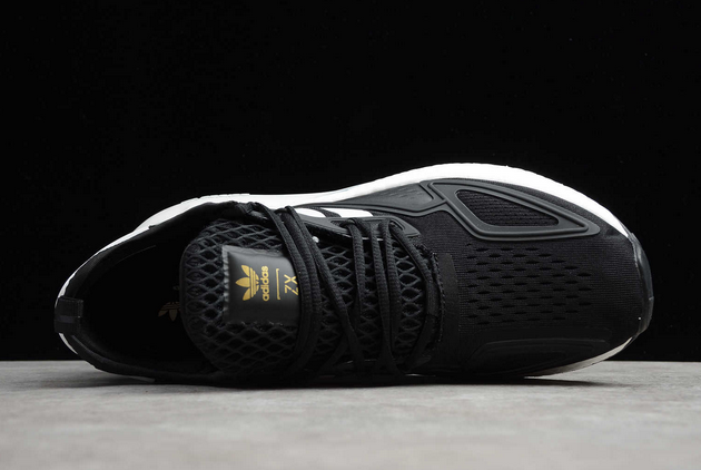 2021 Adidas ZX 2K Boost Core Black/Cloud White-Gold Metallic H00102 For Sale 6 2021 Adidas ZX 2K Boost Core Black/Cloud White-Gold Metallic H00102 For Sale - Image 4