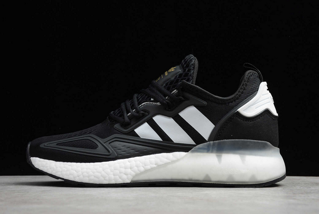 2021 Adidas ZX 2K Boost Core Black/Cloud White-Gold Metallic H00102 For Sale 3 2021 Adidas ZX 2K Boost Core Black/Cloud White-Gold Metallic H00102 For Sale