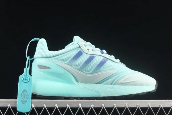 2022 Adidas Wmns ZX 2K Boost 2.0 Halo Mint/Purple-Silver Metallic GZ7826 For Sale 4 2022 Adidas Wmns ZX 2K Boost 2.0 Halo Mint/Purple-Silver Metallic GZ7826 For Sale - Image 2