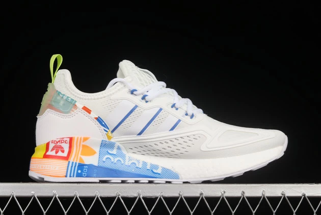 2022 Adidas ZX 2K Boost White/Multi-Color FX7054 For Sale 4 2022 Adidas ZX 2K Boost White/Multi-Color FX7054 For Sale - Image 2