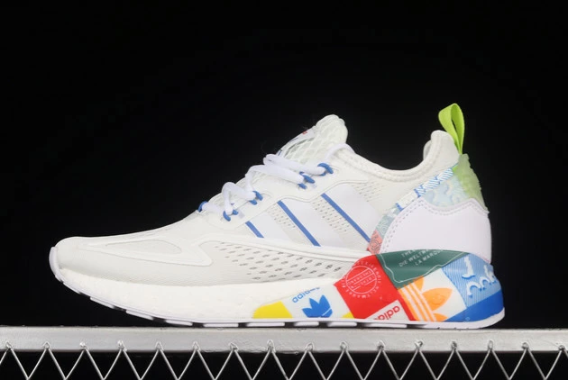 2022 Adidas ZX 2K Boost White/Multi-Color FX7054 For Sale 3 2022 Adidas ZX 2K Boost White/Multi-Color FX7054 For Sale