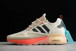 2022 Adidas Originals ZX 2K Boost Beige Black Orange FY2001 For Sale
