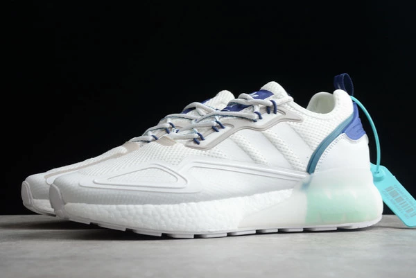 2022 Adidas Originals ZX 2K Boost White/Real Teal-Blue GY3548 For Sale 5 2022 Adidas Originals ZX 2K Boost White/Real Teal-Blue GY3548 For Sale - Image 3