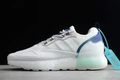 2022 Adidas Originals ZX 2K Boost White/Real Teal-Blue GY3548 For Sale