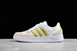 2023 Adidas Breaknet Plus White/Grey-Metallic Gold FY9655 Shoes
