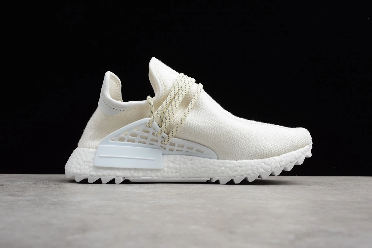 Men's Pharrell X Adidas NMD Hu Trail "Blank Canvas" Cream White AC7031 4 Men's Pharrell X Adidas NMD Hu Trail "Blank Canvas" Cream White AC7031 - Image 2