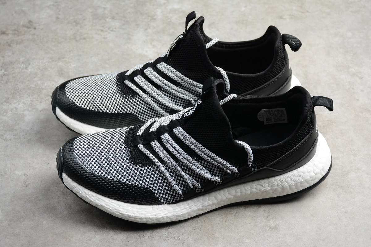 New Adidas Pure Boost Black Grey White Men's Running Shoes BA8801 9 New Adidas Pure Boost Black Grey White Men's Running Shoes BA8801 - Image 7