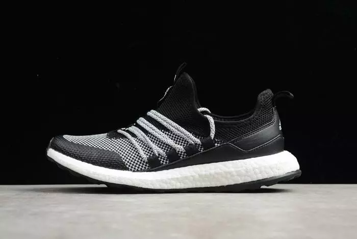 New Adidas Pure Boost Black Grey White Men's Running Shoes BA8801 3 New Adidas Pure Boost Black Grey White Men's Running Shoes BA8801