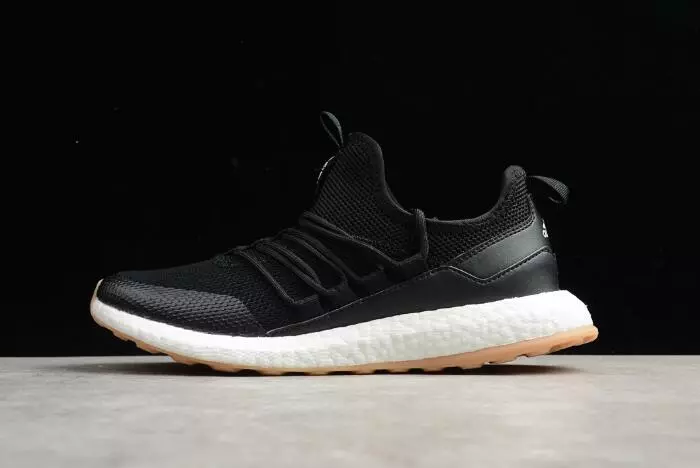 New Adidas Pure Boost Black/White-Gum Men's Running Shoes BA8802 3 New Adidas Pure Boost Black/White-Gum Men's Running Shoes BA8802