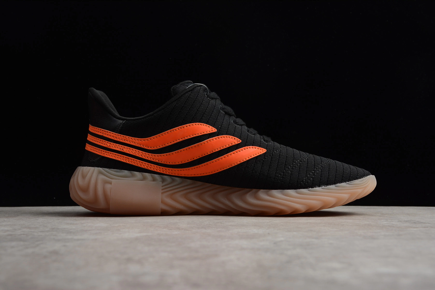 New Adidas Sobakov Black/Orange-Gum AQ1136 4 New Adidas Sobakov Black/Orange-Gum AQ1136 - Image 2