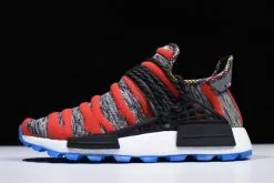 2018 Pharrell X Adidas NMD "Afro Hu" Red Grey Black Shoes Free Shipping