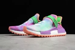 2018 Pharrell X Adidas NMD Hu Race Trail "Holi" Chalk Coral/Flash Green-Lab Purple AC7034 -Adidas Yeezy shop Pharrell x adidas NMD Hu Race Trail Holi Chalk Coral Flash Green Lab Purple 2
