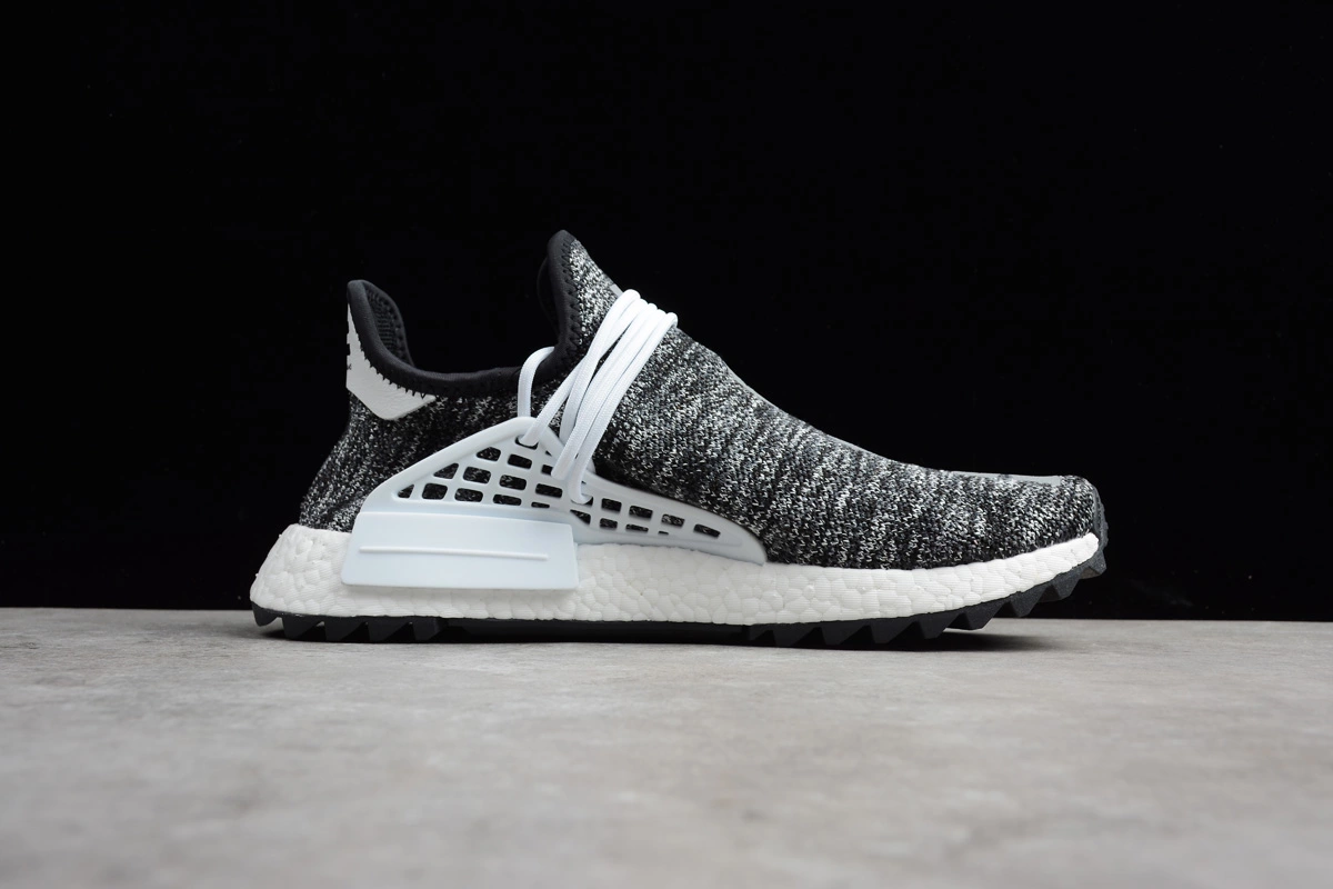 Men's Pharrell X Adidas NMD Hu Trail Core Black/Footwear White AC7359 4 Men's Pharrell X Adidas NMD Hu Trail Core Black/Footwear White AC7359 - Image 2