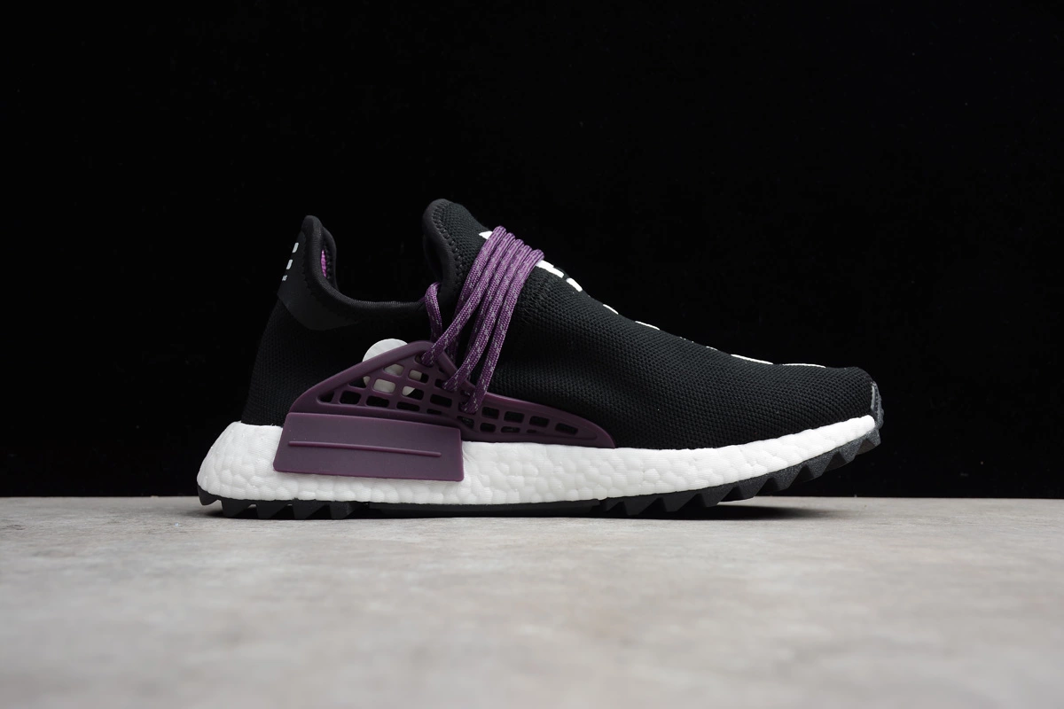 Pharrell X Adidas NMD Hu Trail "Equality" Core Black/Deepest Purple-White AC7033 4 Pharrell X Adidas NMD Hu Trail "Equality" Core Black/Deepest Purple-White AC7033 - Image 2