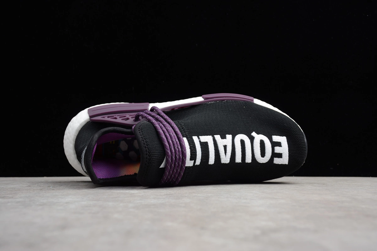 Pharrell X Adidas NMD Hu Trail "Equality" Core Black/Deepest Purple-White AC7033 8 Pharrell X Adidas NMD Hu Trail "Equality" Core Black/Deepest Purple-White AC7033 - Image 6