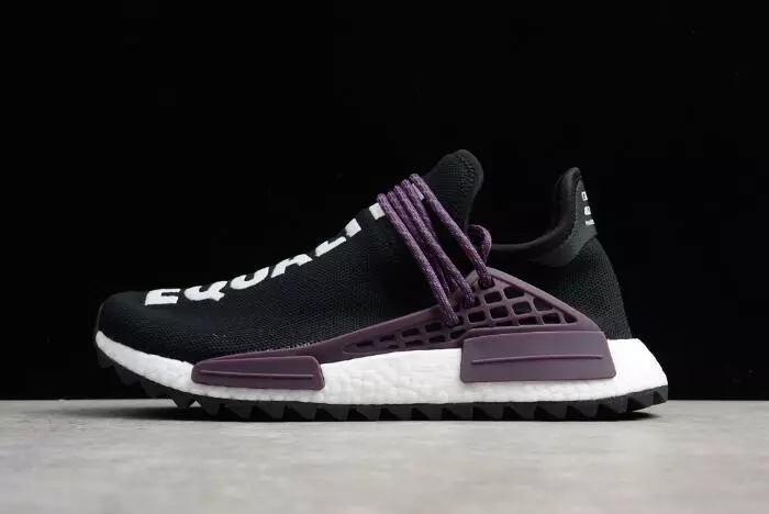 Pharrell X Adidas NMD Hu Trail "Equality" Core Black/Deepest Purple-White AC7033 3 Pharrell X Adidas NMD Hu Trail "Equality" Core Black/Deepest Purple-White AC7033