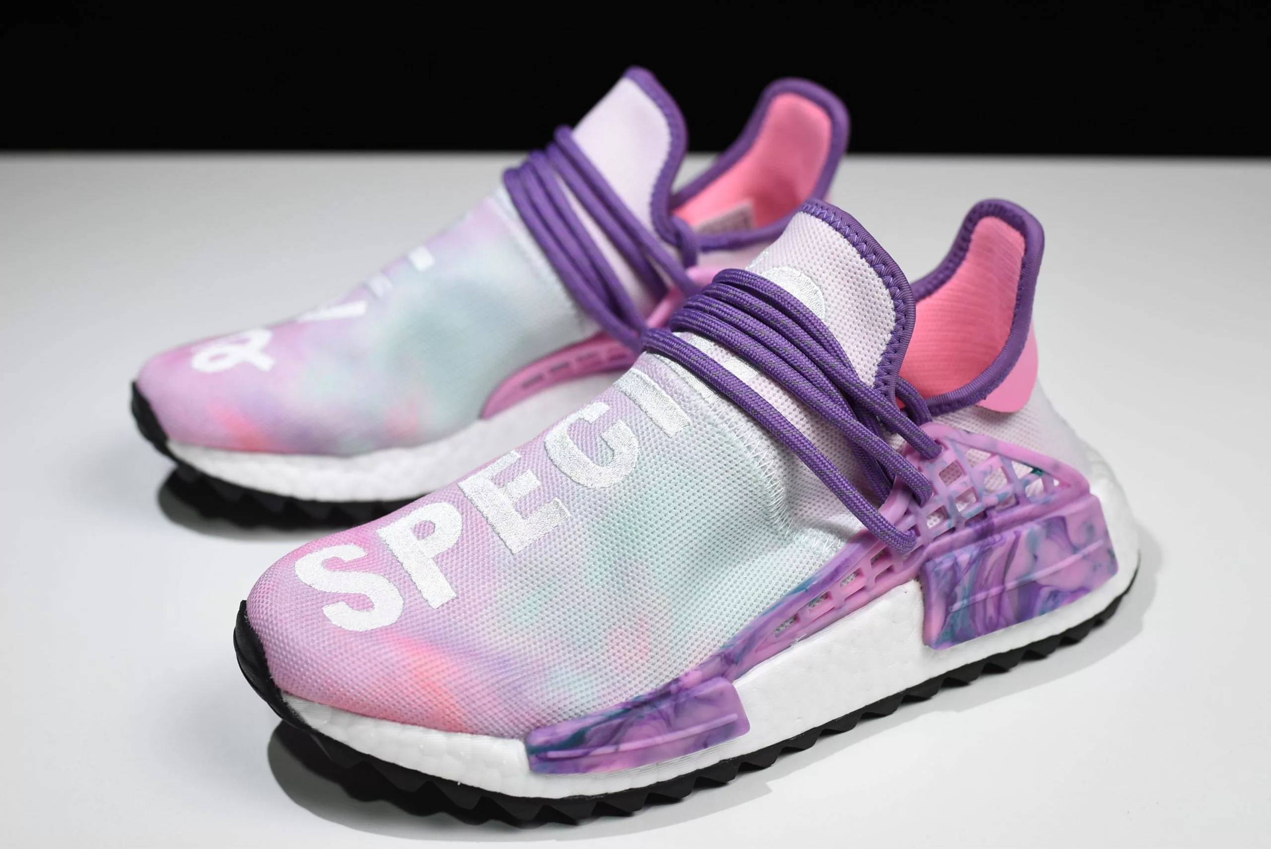 2018 Pharrell X Adidas NMD Hu Trail Holi Pink Glow/Flash Green-Lab Purple AC7362 5 2018 Pharrell X Adidas NMD Hu Trail Holi Pink Glow/Flash Green-Lab Purple AC7362 - Image 3
