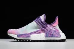 2018 Pharrell X Adidas NMD Hu Trail Holi Pink Glow/Flash Green-Lab Purple AC7362