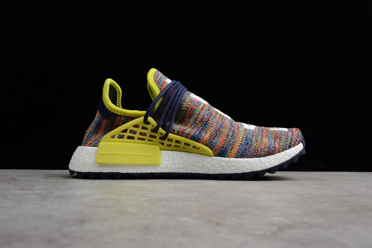 Pharrell X Adidas NMD Hu Trail "Multicolor" Noble Ink/Bold Yellow-Footwear White AC7360 4 Pharrell X Adidas NMD Hu Trail "Multicolor" Noble Ink/Bold Yellow-Footwear White AC7360 - Image 2