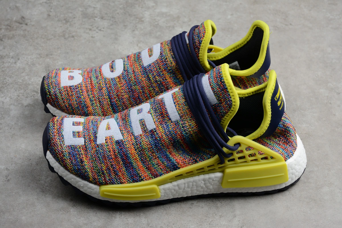Pharrell X Adidas NMD Hu Trail "Multicolor" Noble Ink/Bold Yellow-Footwear White AC7360 9 Pharrell X Adidas NMD Hu Trail "Multicolor" Noble Ink/Bold Yellow-Footwear White AC7360 - Image 7