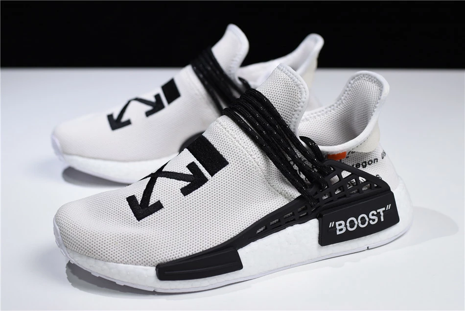 Virgil Abloh OFF-WHITE X Pharrell X Adidas NMD Hu Race Trail Light Grey/Black-White F99768 5 Virgil Abloh OFF-WHITE X Pharrell X Adidas NMD Hu Race Trail Light Grey/Black-White F99768 - Image 3