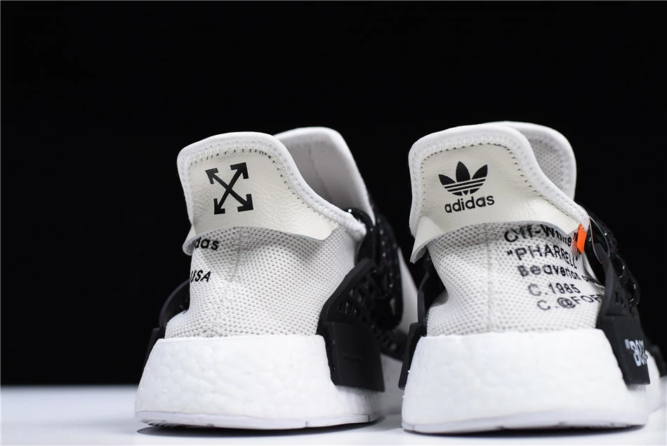 Virgil Abloh OFF-WHITE X Pharrell X Adidas NMD Hu Race Trail Light Grey/Black-White F99768 7 Virgil Abloh OFF-WHITE X Pharrell X Adidas NMD Hu Race Trail Light Grey/Black-White F99768 - Image 5