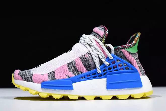 Women's Pharrell X Adidas NMD Hu "Solar Pack" Hi-Res Red/Bright Blue BB9531 3 Women's Pharrell X Adidas NMD Hu "Solar Pack" Hi-Res Red/Bright Blue BB9531