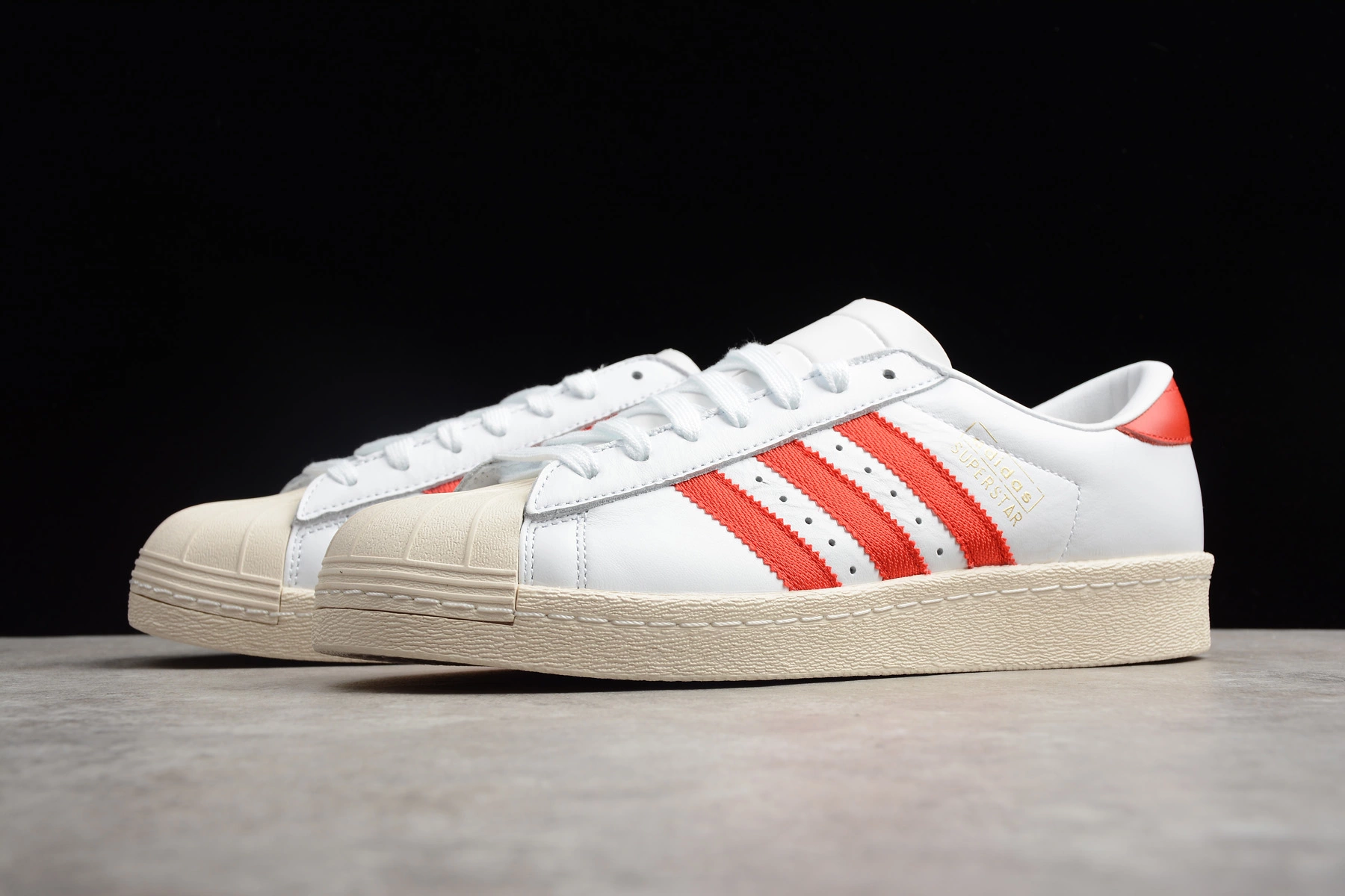 Adidas Originals Superstar OG White/Red Shoes CQ2477 For Sale 5 Adidas Originals Superstar OG White/Red Shoes CQ2477 For Sale - Image 3