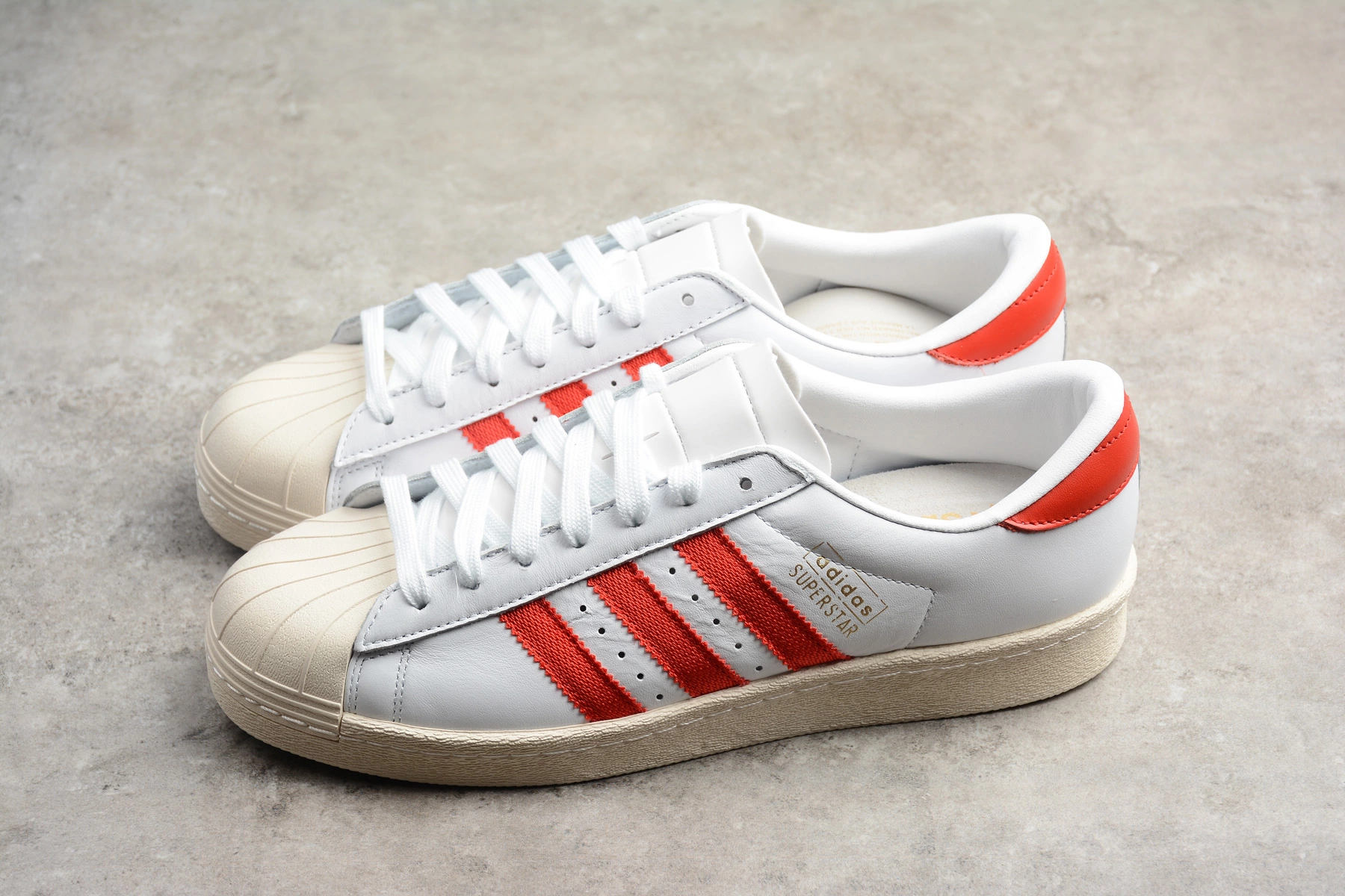 Adidas Originals Superstar OG White/Red Shoes CQ2477 For Sale 9 Adidas Originals Superstar OG White/Red Shoes CQ2477 For Sale - Image 7