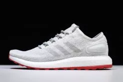 Adidas Pure Boost LTD White/Grey-Scarlet Running Shoes CM8333